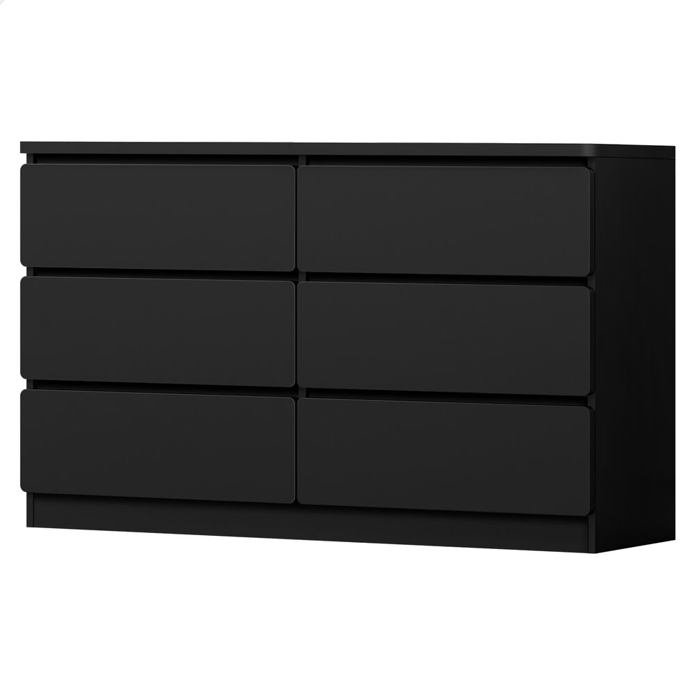 ALFORDSON 6 Chest of Drawers Minimalist Storage Cabinet Dresser Tallboy Black