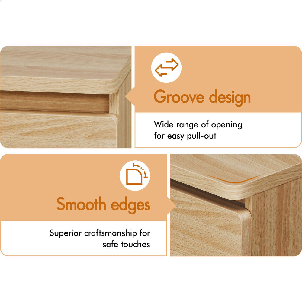 ALFORDSON 6 Chest of Drawers Minimalist Storage Cabinet Dresser Tallboy Oak