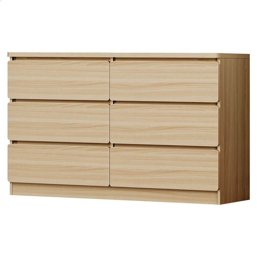 ALFORDSON 6 Chest of Drawers Minimalist Storage Cabinet Dresser Tallboy Oak