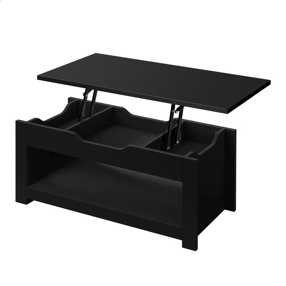 2-in-1 ALFORDSON Coffee Table Lift Up Top Black