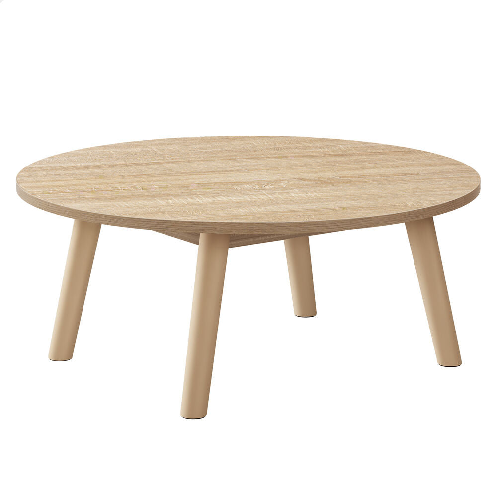 ALFORDSON Coffee Table Modern Round Table Sturdy Wooden Legs Living Room Wood