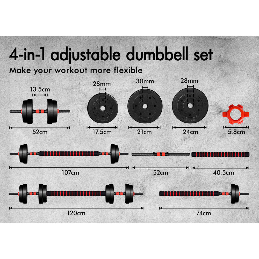 BLACK LORD 40kg Dumbbell Set 4in1 Adjustable