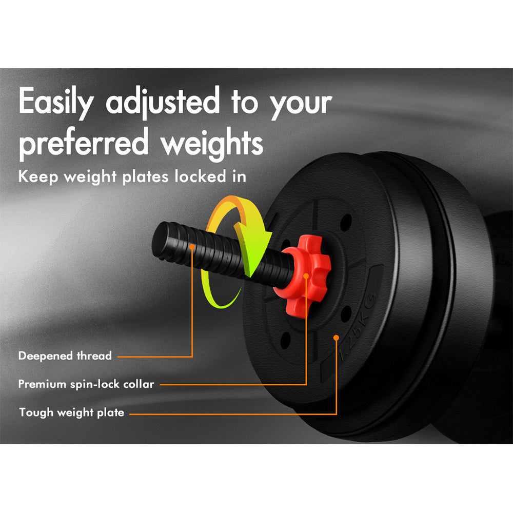 BLACK LORD 40kg Dumbbell Set 4in1 Adjustable