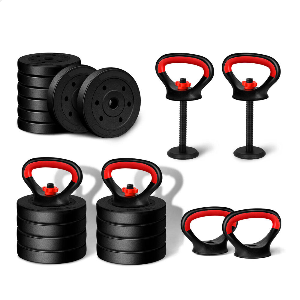 BLACK LORD Kettlebell Set 20kg Adjustable Weight Lifting Dumbbell Set Push Up Gym
