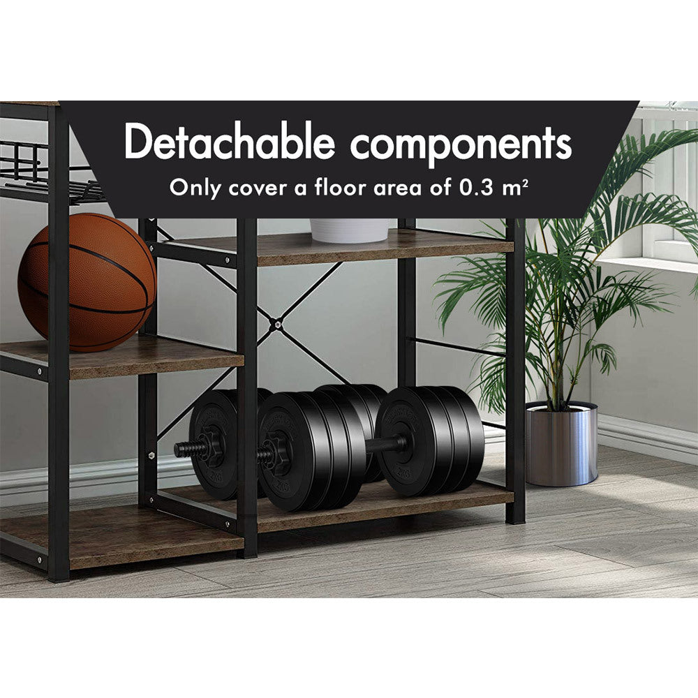 BLACK LORD 30KG Adjustable Dumbbell Set Rubber Weight Plates Lifting Bench Black