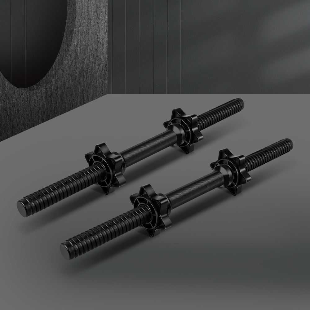 BLACK LORD Dumbbell Bar Set Solid Steel Pair Weight Lifting Plate Home Gym