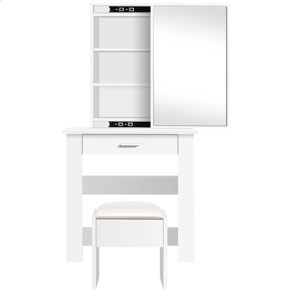 ALFORDSON Dressing Table Stool Set Sliding Makeup Mirror Vanity Desk White