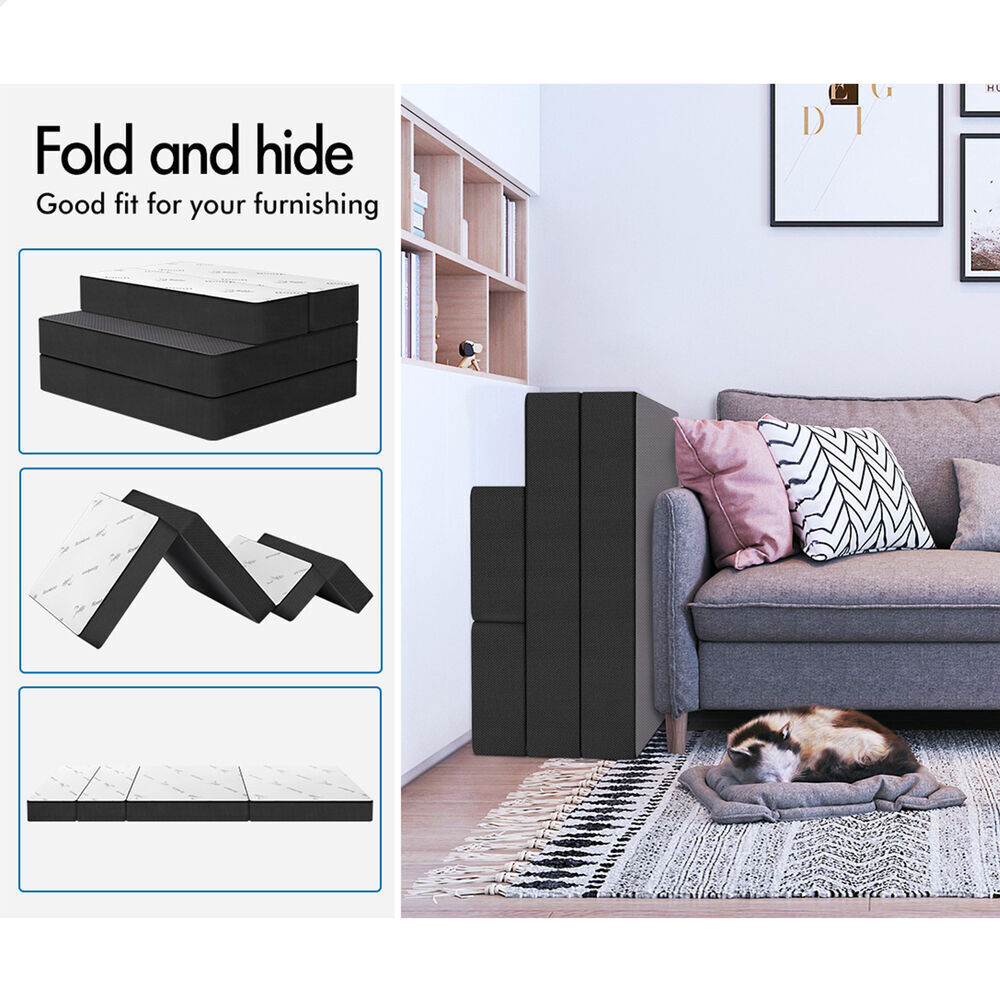 STARRY EUCALYPT Folding Mattress Mesh Bamboo Fabric Foldable Lounge King Single