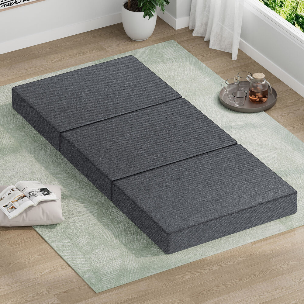 1 STARRY EUCALYPT Folding Mattress Foldable Fabric Sofa Lounge Chair Foam Portable Single