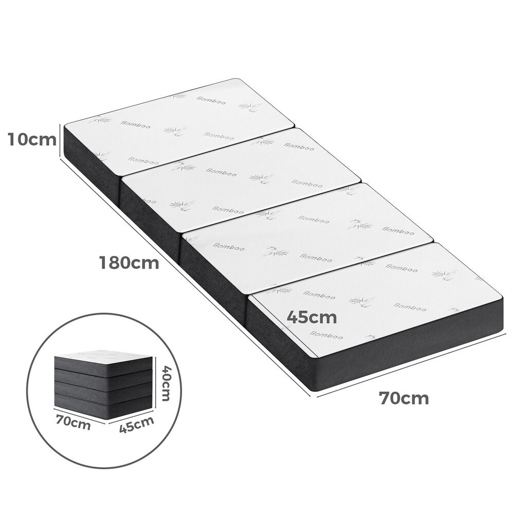 STARRY EUCALYPT Folding Mattress Foldable Sofa Lounge Chair Portable Bamboo Camping Mat