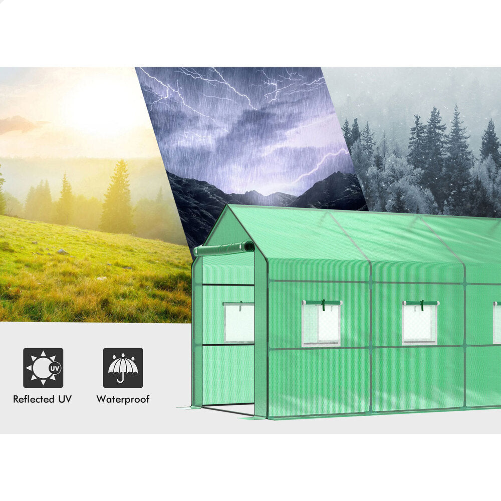 ALFORDSON Greenhouse Gabled Shed Green House 3.5x2x2M
