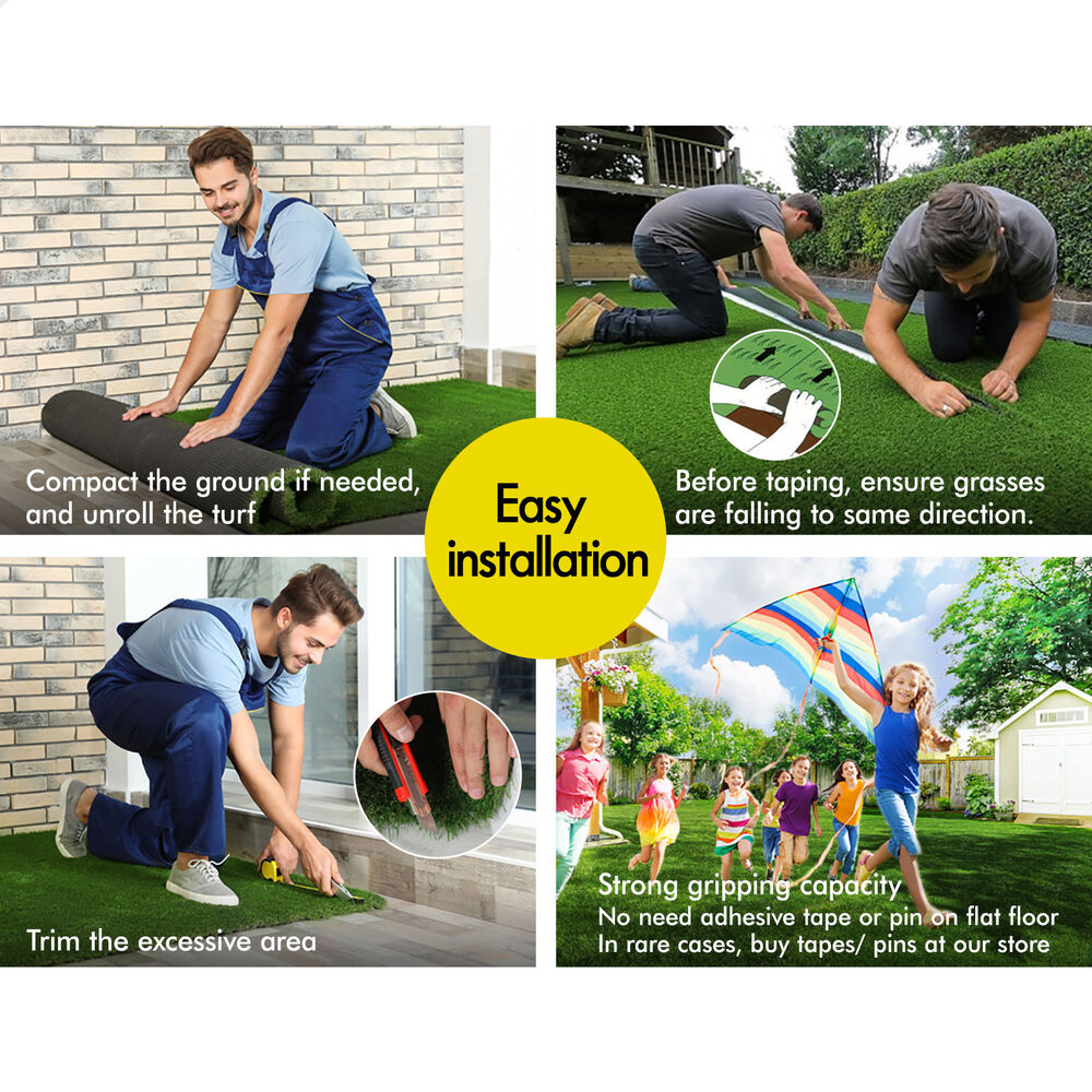 OTANIC Artificial Grass 30mm 2x5m Synthetic Turf 10SQM Roll Fake Yarn Lawn