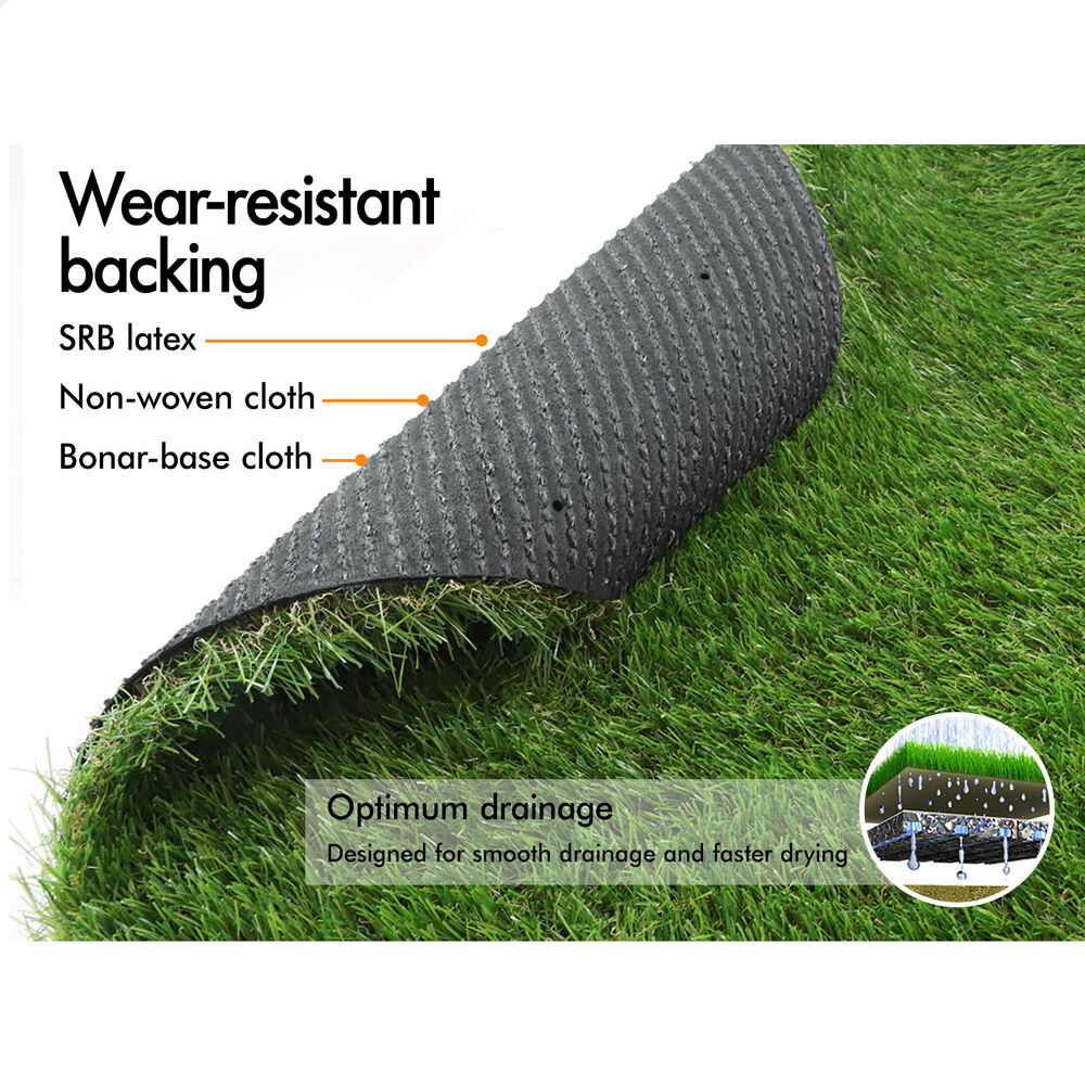 OTANIC Artificial Grass 40mm 1x10m Synthetic Turf 10SQM Roll Fake Yarn Lawn