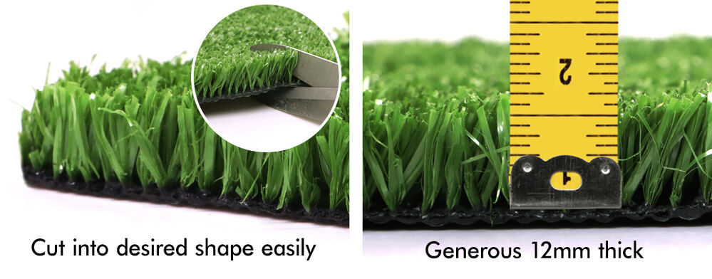 OTANIC Artificial Grass 10SQM Roll Synthetic Turf Fake Yarn Lawn 12mm 1x10m