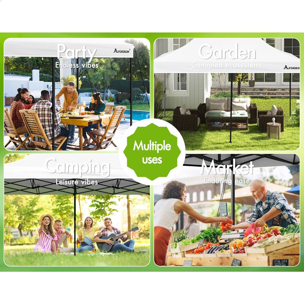 ALFORDSON Gazebo 3x6 Pop Up Tent Wedding Canopy White