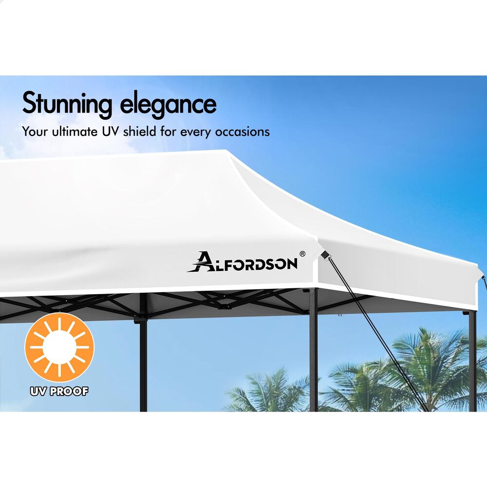 ALFORDSON Gazebo 3x6 Pop Up Tent Wedding Canopy White