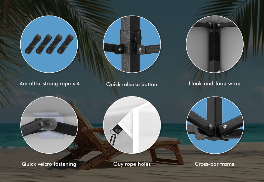 ALFORDSON Gazebo 3x3m Pop Up Marquee 600D Oxford Folding Camping Tent White