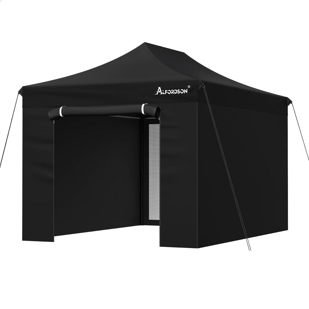 ALFORDSON Gazebo 4.5x3m Pop Up Marquee 600D Oxford Folding Camping Tent Black