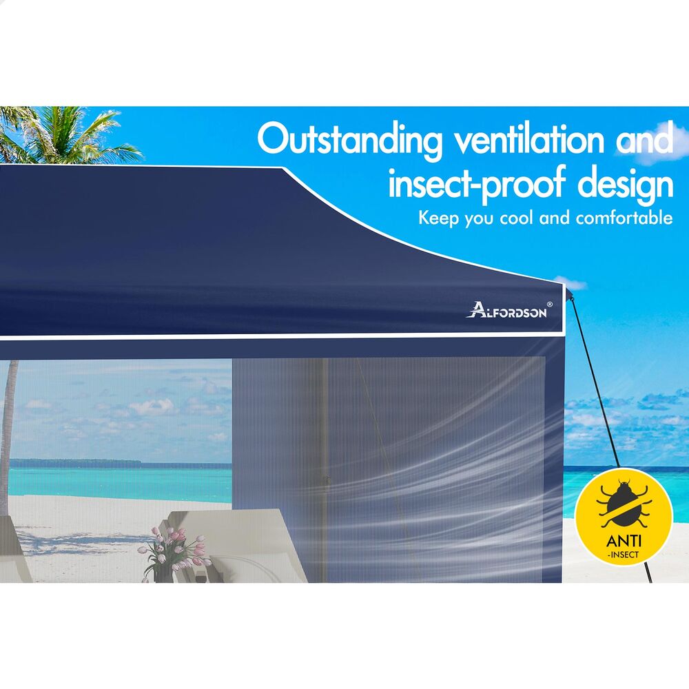 ALFORDSON Gazebo 3x4.5 Pop Up Marquee Navy