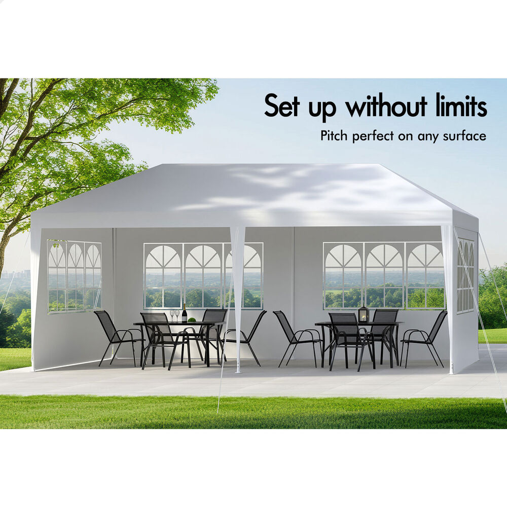 3x6m Gazebo ALFORDSON Marquee Outdoor Party Tent Camping Portable Side Wall White