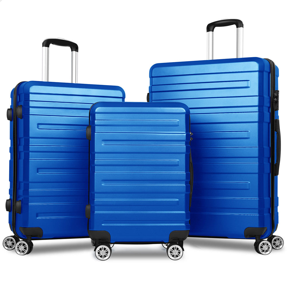 ALFORDSON Luggage 3PCS Set Suitcase Trolley TSA Carry on Hard Case Blue