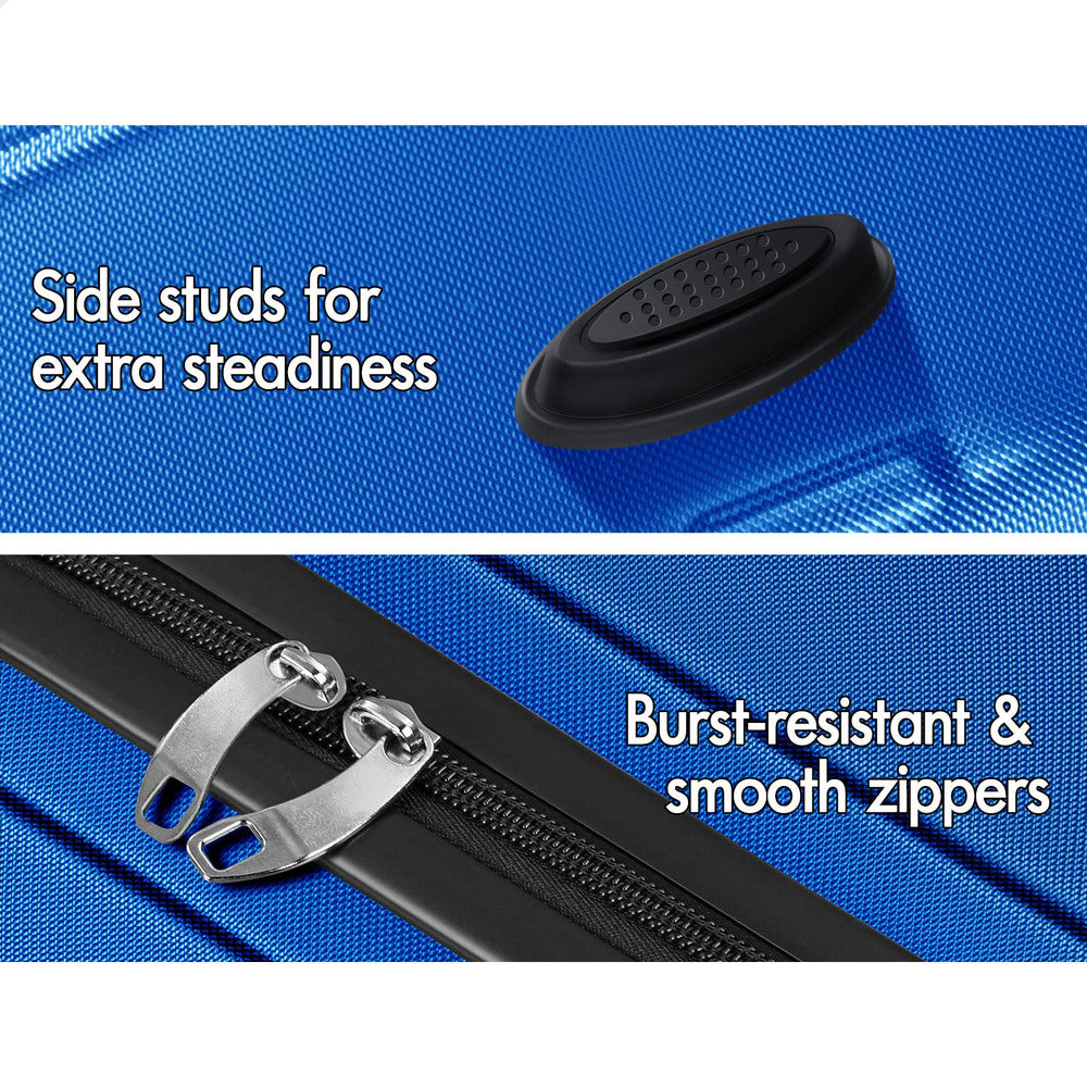 ALFORDSON Luggage 3PCS Set Suitcase Trolley TSA Carry on Hard Case Blue