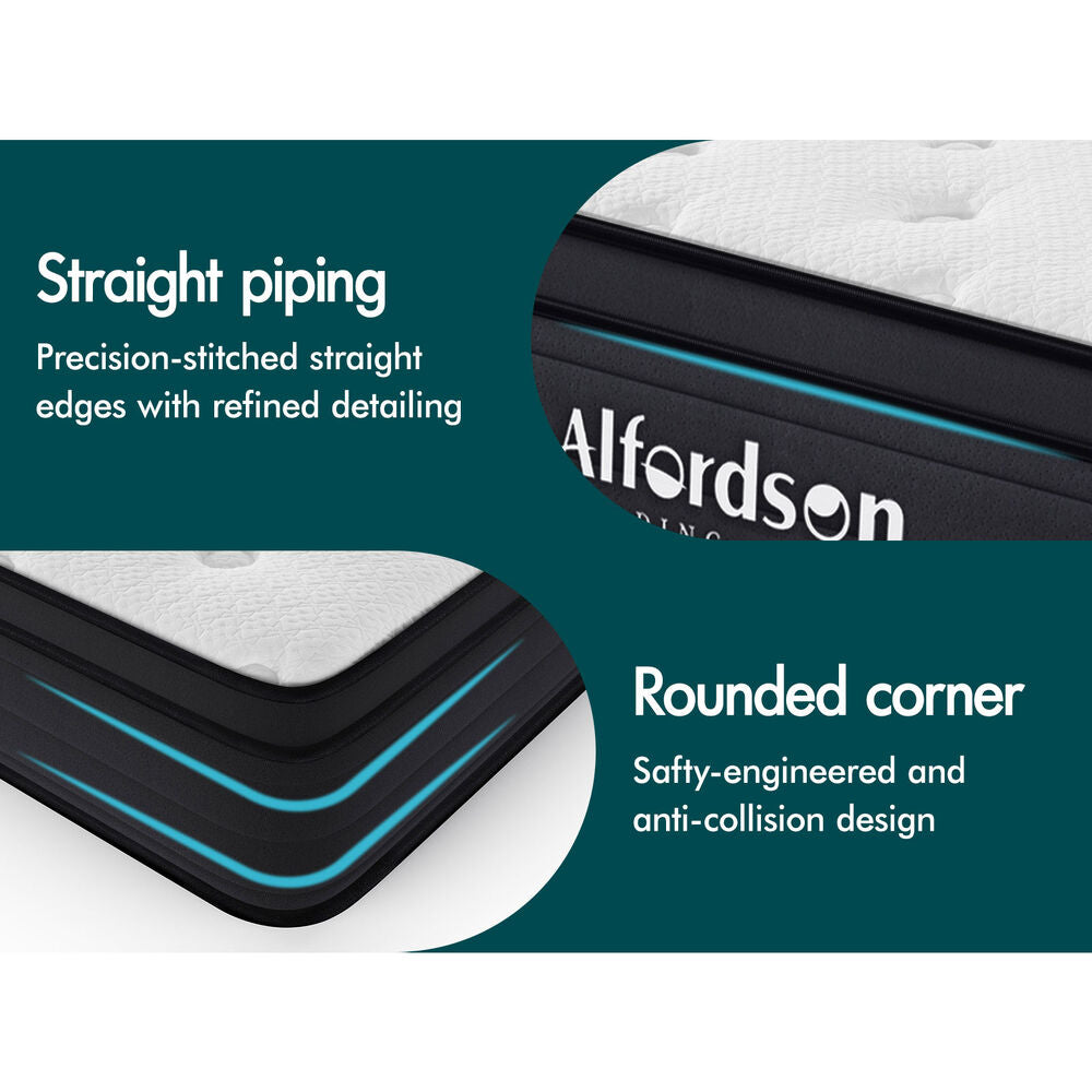 ALFORDSON Mattress King Bed Euro Top Spring Foam Bedding 23CM Medium Firm