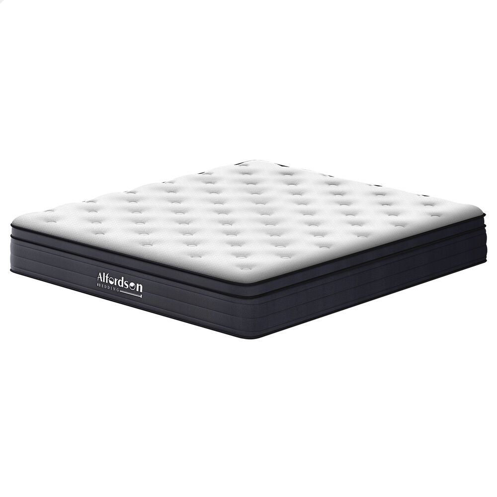 ALFORDSON Mattress King Bed Euro Top Spring Foam Bedding 23CM Medium Firm