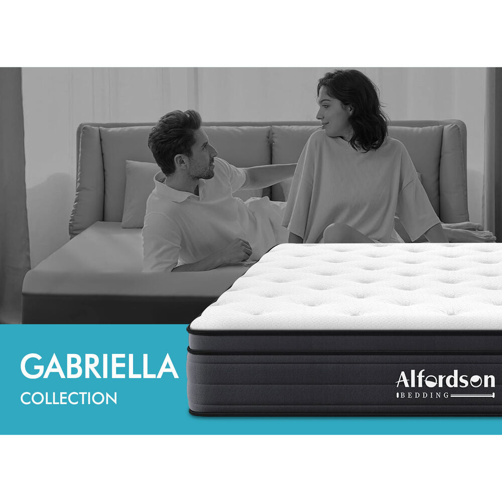 ALFORDSON Mattress Queen Bed Euro Top Spring Foam Bedding 23CM Medium Firm