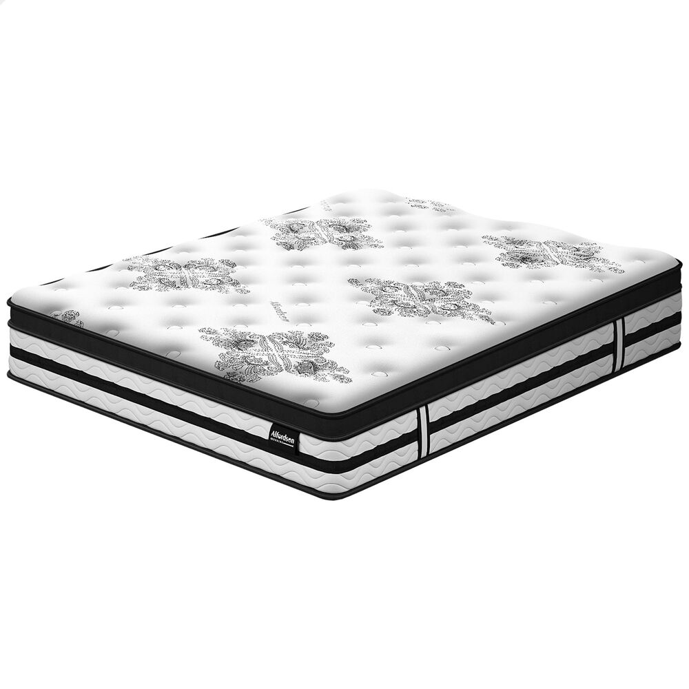 ALFORDSON Mattress Double Bed EuroTop 22CM Bonell Spring Memory Foam Medium Firm