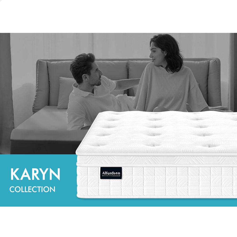ALFORDSON Mattress 22CM Single Bed Euro Top Spring Foam Bedding Medium Firm