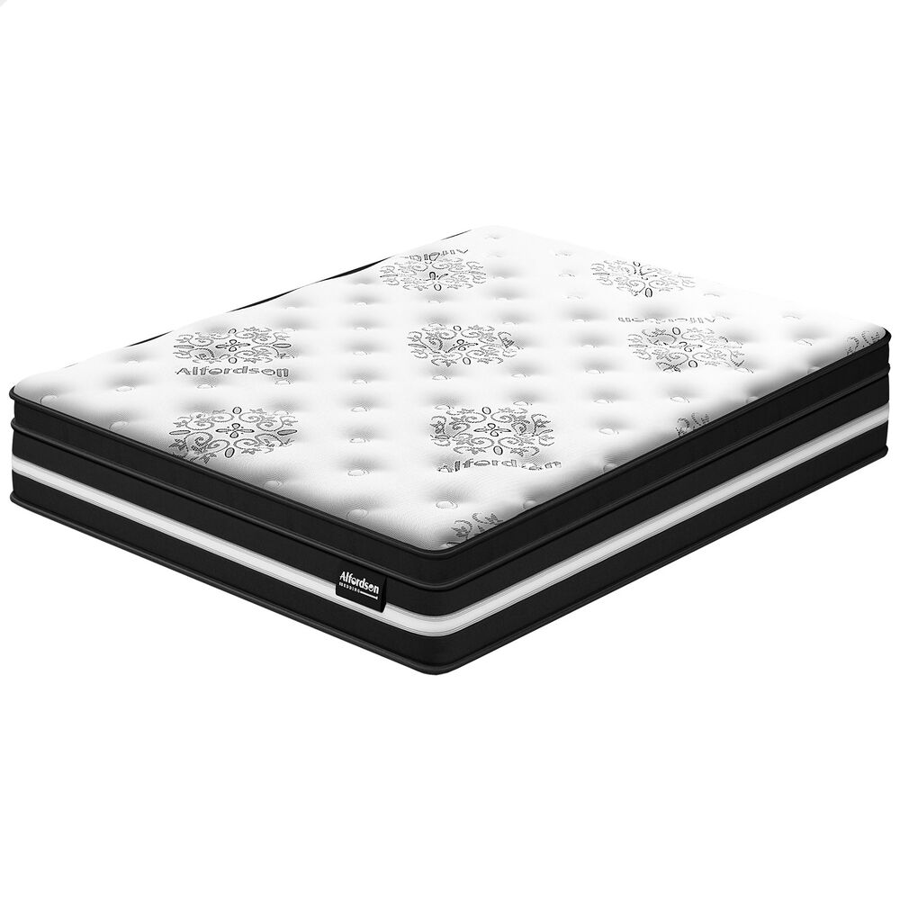 ALFORDSON Mattress 22CM Single Bed Euro Top Bonnell Spring Foam Medium Firm