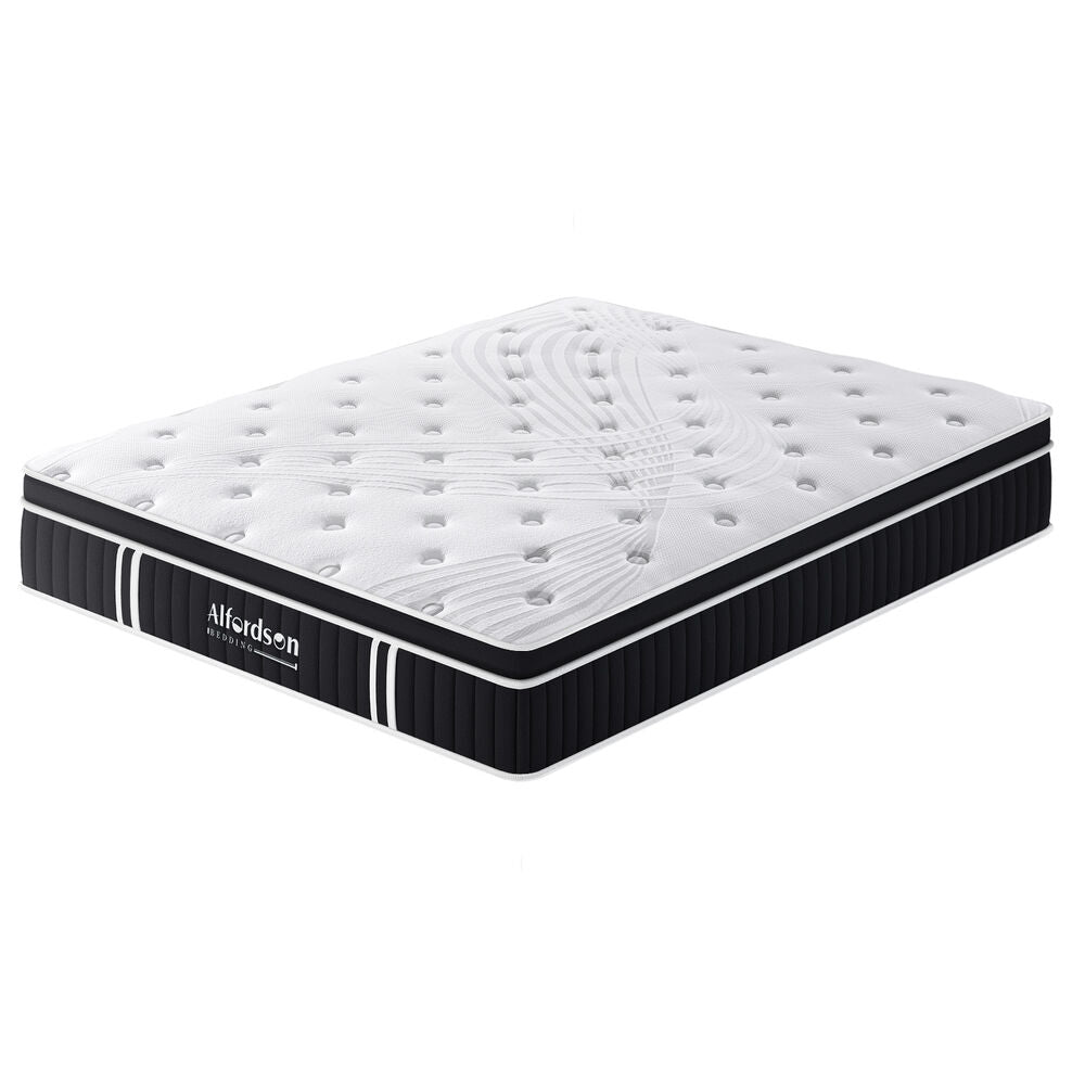 ALFORDSON Mattress Double Bed Euro Top Spring Foam Bedding 22CM Medium Firm