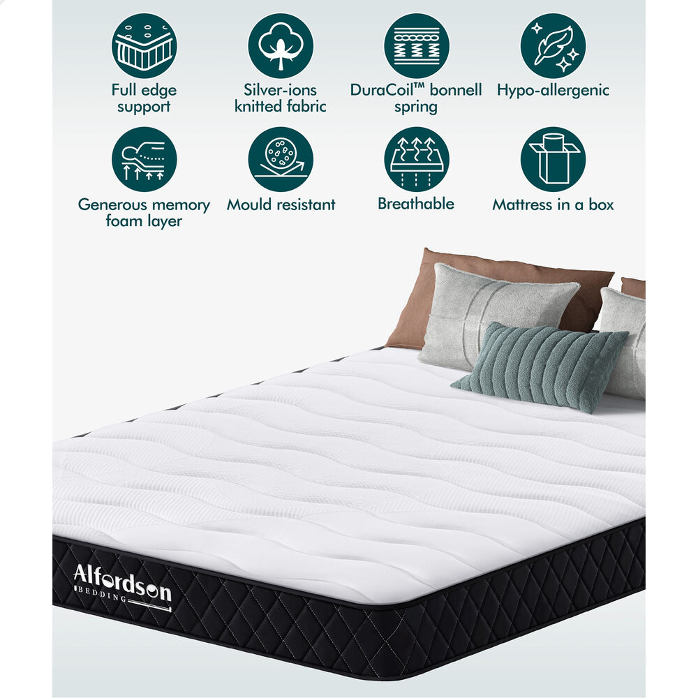 ALFORDSON Mattress 15CM Double Bed Tight Top Spring Foam Bedding Medium Firm