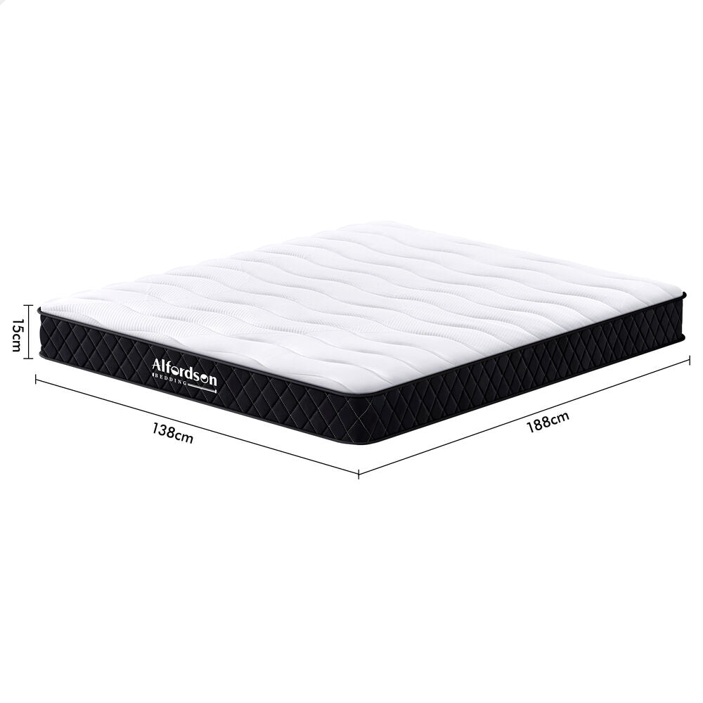 ALFORDSON Mattress 15CM Double Bed Tight Top Spring Foam Bedding Medium Firm