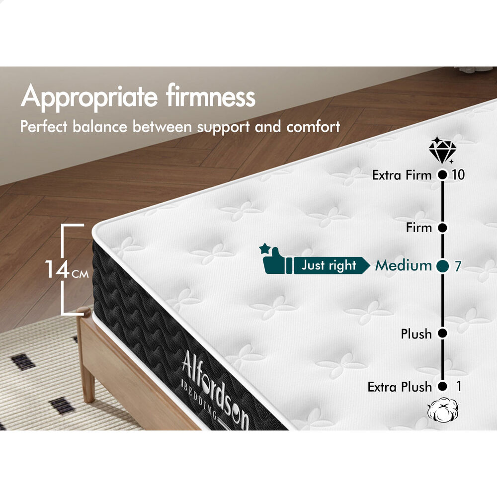 ALFORDSON Mattress 14cm Medium Firm - Queen