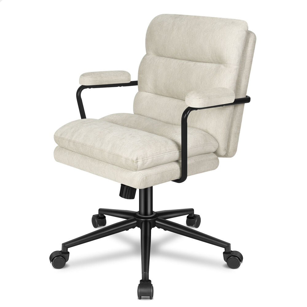 ALFORDSON Office Chair Ergonomic Executive Computer Work Seat Chenille Beige