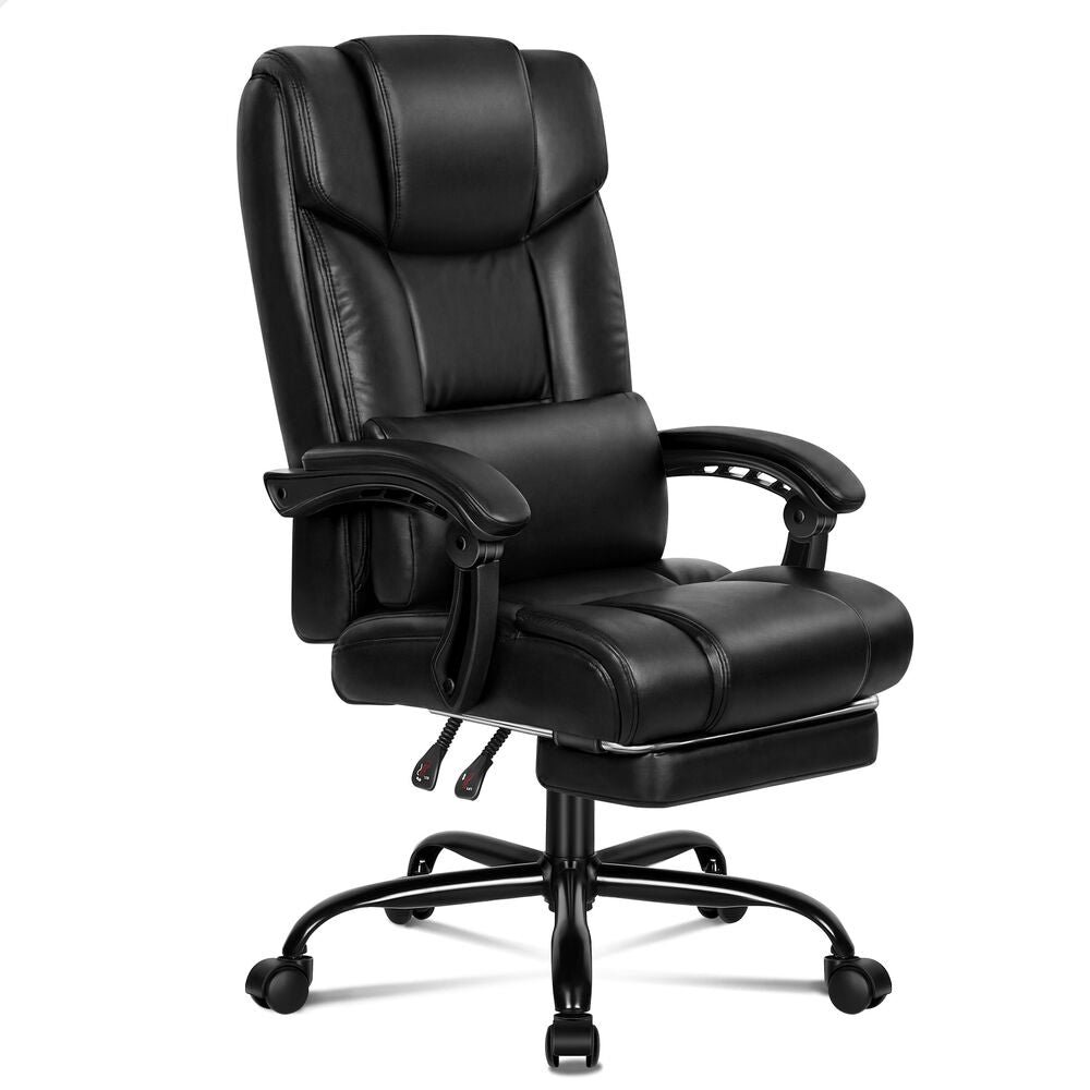 ALFORDSON Office Chair Executive Computer Gaming PU Leather Seat Recliner Black
