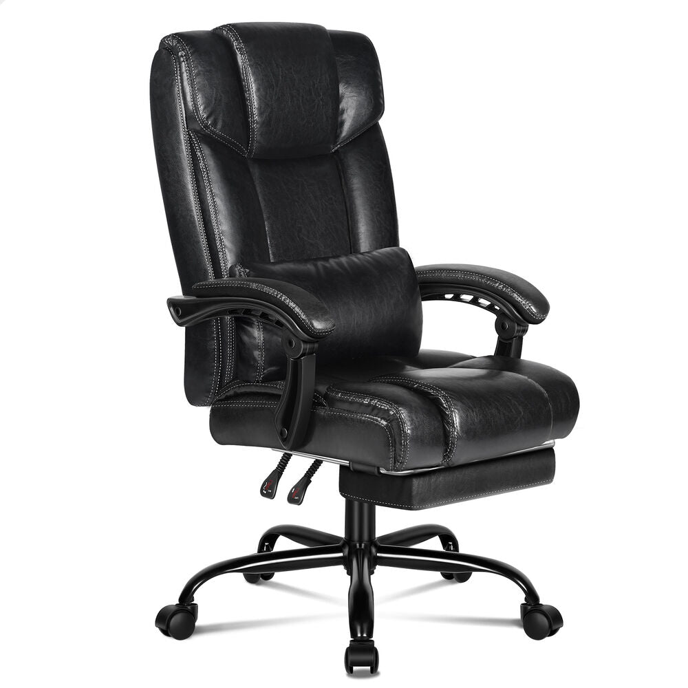 ALFORDSON Office Chair Executive Computer Gaming PU Leather Seat Recliner Black