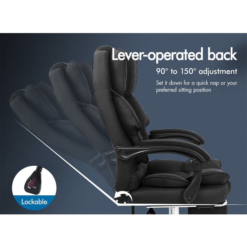 ALFORDSON Office Chair Gaming Executive Seat Computer Racer Fabric Recliner