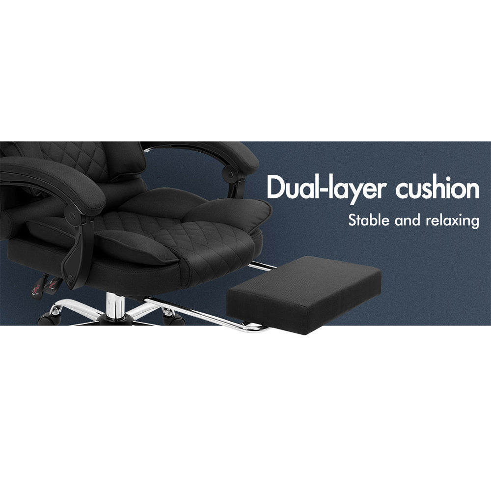 ALFORDSON Office Chair Gaming Executive Seat Computer Racer Fabric Recliner
