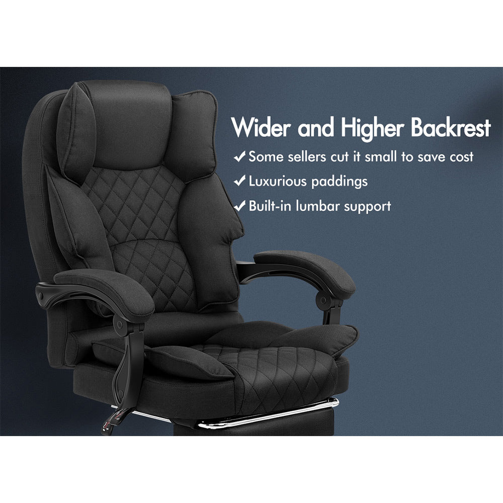 ALFORDSON Office Chair Gaming Executive Seat Computer Racer Fabric Recliner