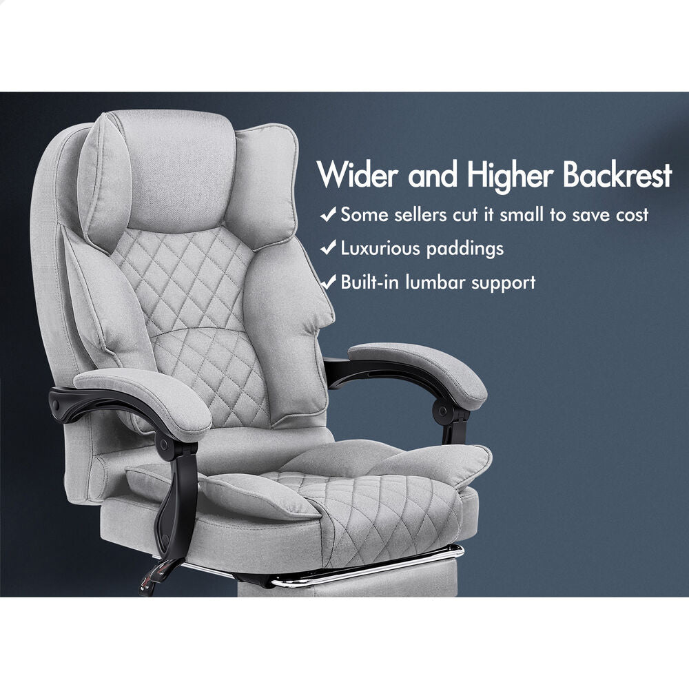 ALFORDSON Office Chair Gaming Executive Seat Computer Racer Fabric Recliner