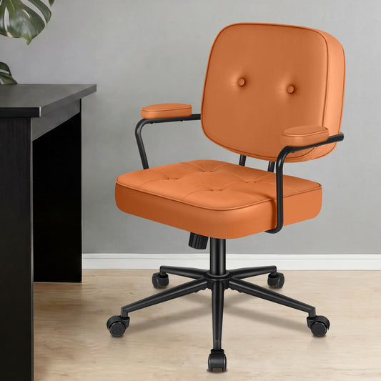 ALFORDSON Office Chair Ergonomic Executive Computer Work Seat PU Leather Brown