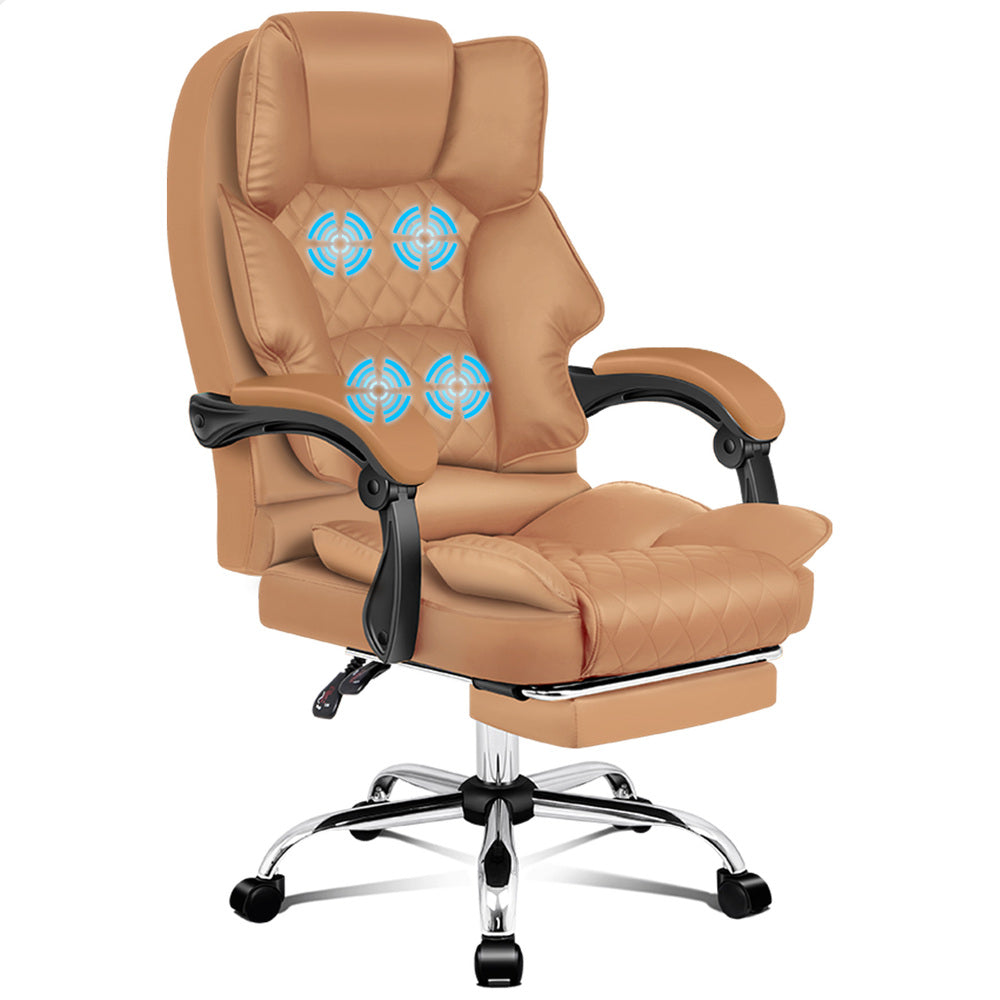 ALFORDSON Massage Office Chair Executive Recliner Gaming Computer Seat Leather