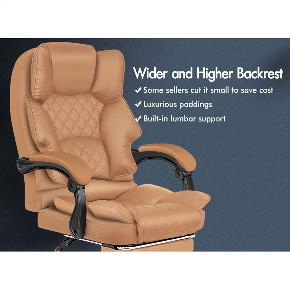 ALFORDSON Massage Office Chair Executive Recliner Gaming Computer Seat Leather