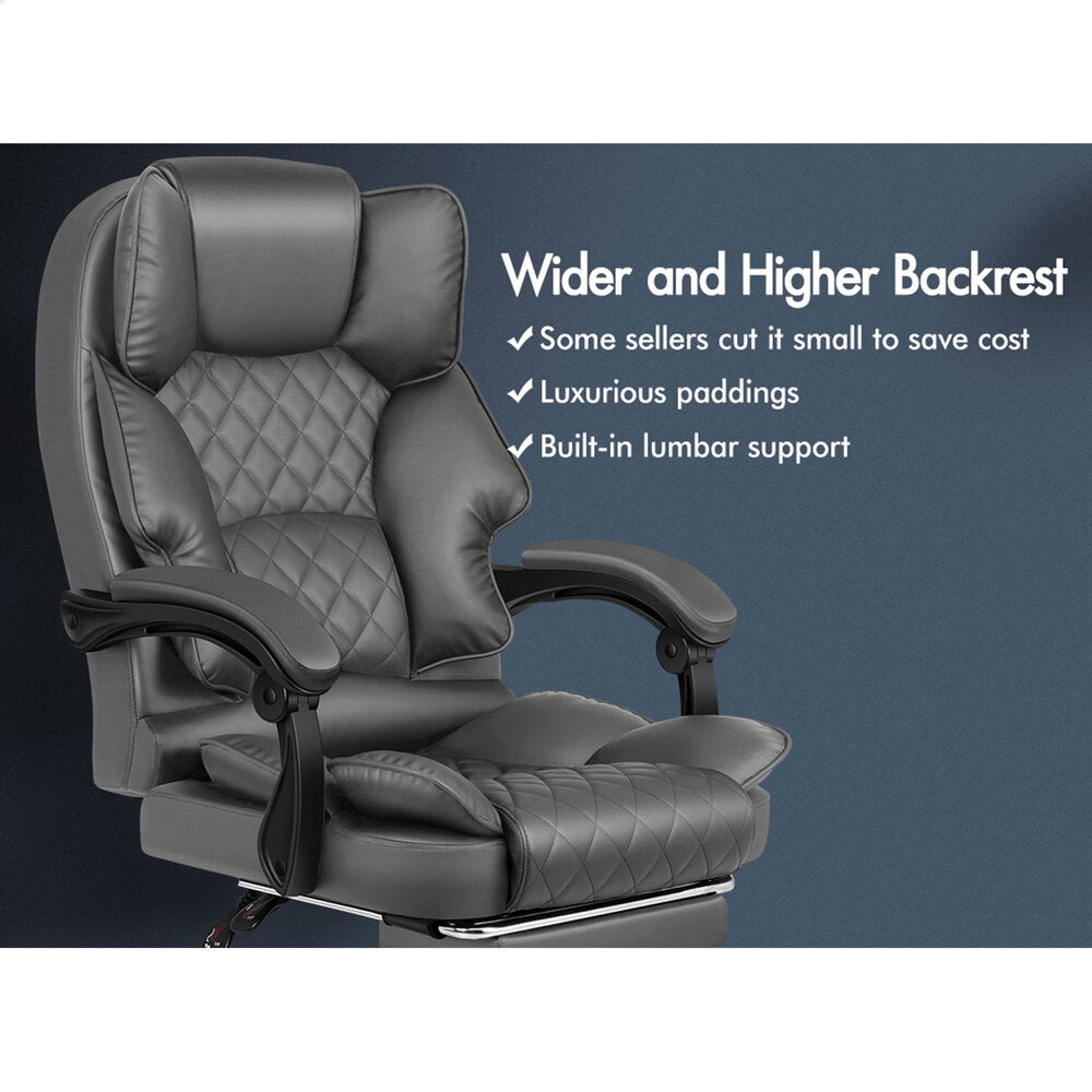 ALFORDSON Massage Office Chair Executive Recliner Gaming Work Seat PU Leather