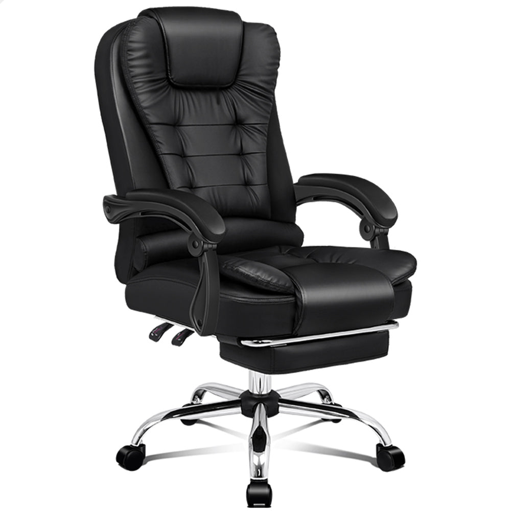 ALFORDSON Office Chair PU Leather Seat Black
