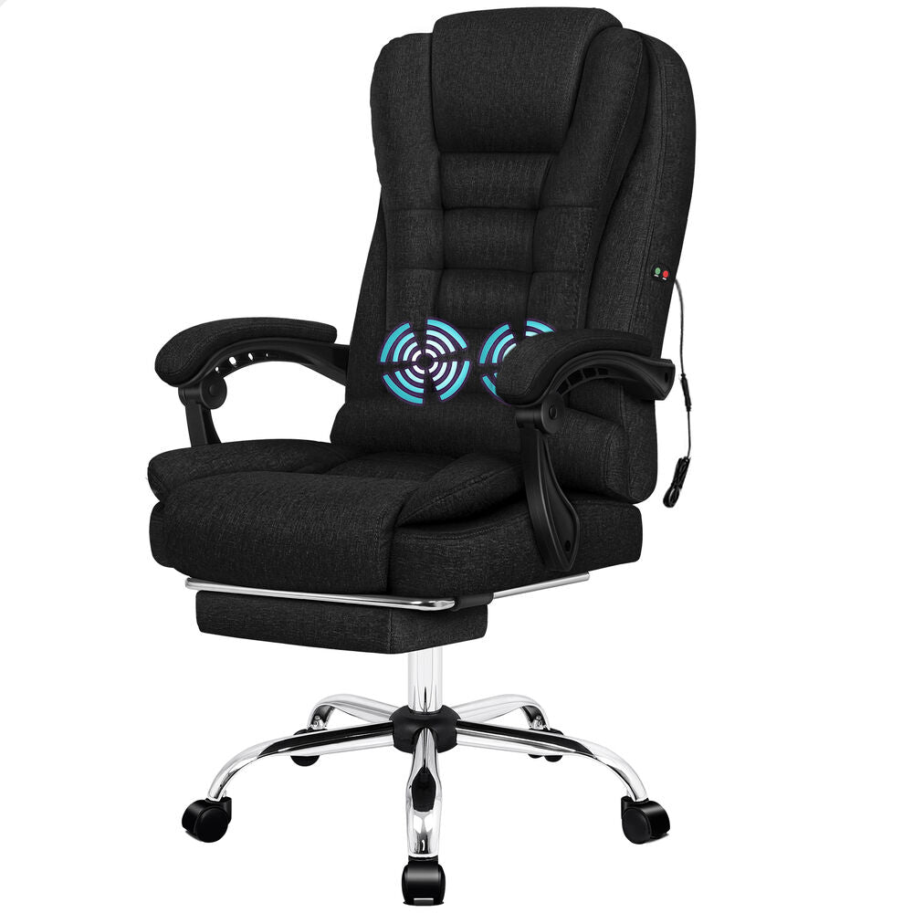 ALFORDSON Massage Office Chair Executive Fabric Seat Gaming Computer Racer