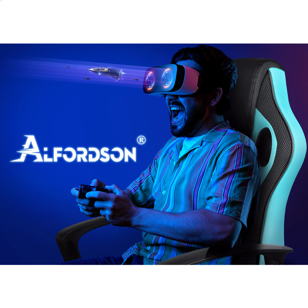 ALFORDSON Gaming Chair Office Executive Cyan